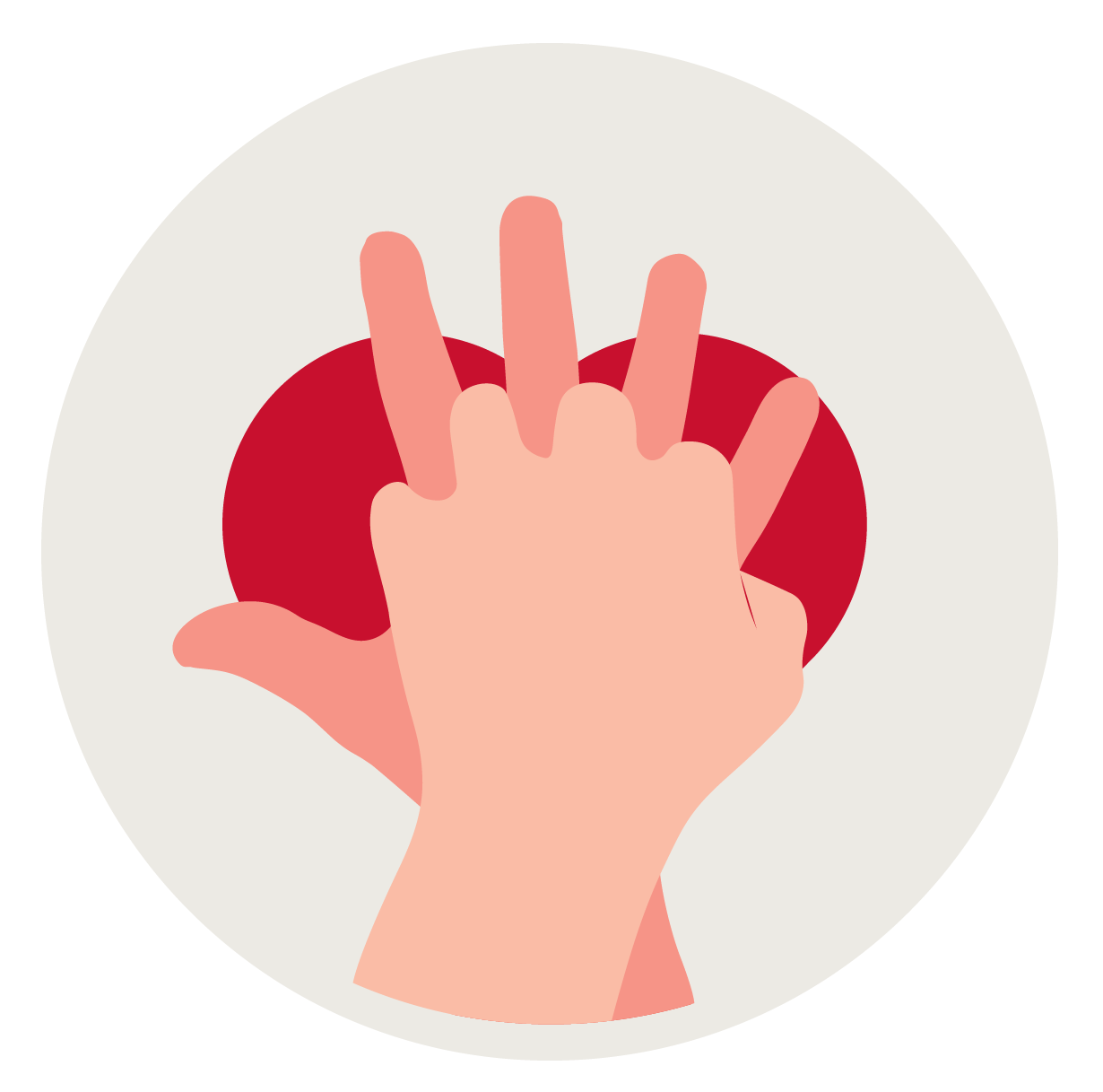 Animated hands over heart