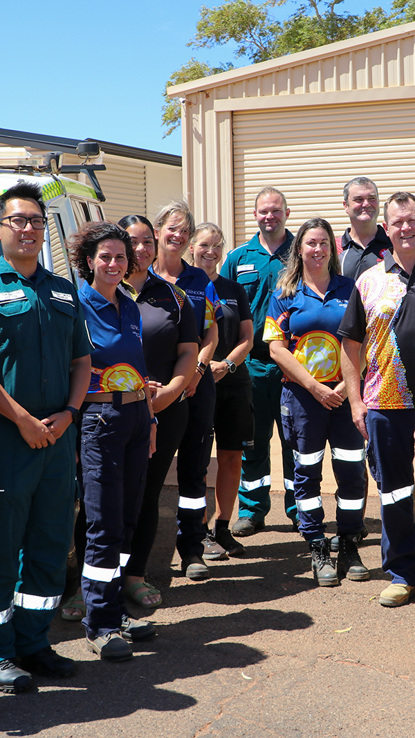 Laverton Sub Centre team members in front of the Sub Centre building